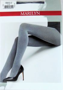 Marilyn GRACE L10 R1/2 rajstopy romby melange/black